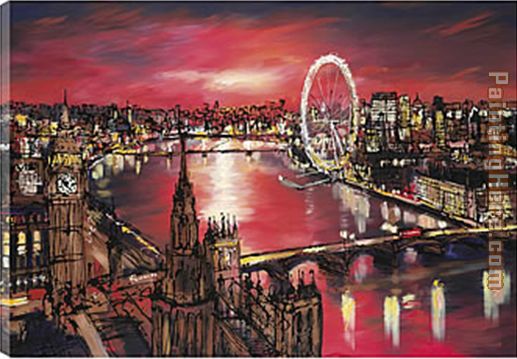 sky view london - paul kenton painting - 2011 sky view london - paul kenton art painting